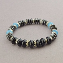 картинка Браслет 'SUNSTONES' Кварц Гематит 18 см от магазина Wolves