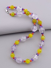 картинка Бусы Аметист Пренит Сердолик 44 см от магазина Wolves