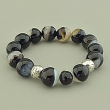 картинка Браслет 'SUNSTONES' Агат Металл 16 см от магазина Wolves