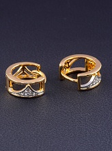 картинка Серьги 'XUPING' Фианит (позолота-родий) от магазина Wolves