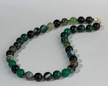 картинка Элитные Бусы Агат(Зелёный) на карабине от магазина Wolves