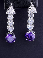 картинка Серьги 'XUPING' Фианит (родий) от магазина Wolves