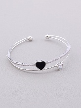 картинка Браслет 'Saiya' Фианит 17 см (родий) от магазина Wolves