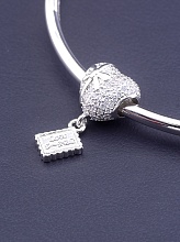 картинка Шарм Фианит 23х12 (родий) от магазина Wolves