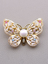 картинка Брошь Майорка Фианит (позолота 18к) от магазина Wolves