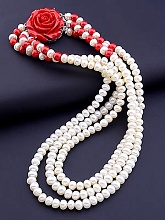 картинка Бусы Жемчуг Коралл 44 см от магазина Wolves