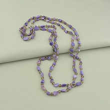 картинка Бусы 'SUNSTONES' Чароит Чешский хрусталь 142 см от магазина Wolves