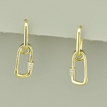 картинка Серьги 'XUPING' Фианит (позолота 18к (лимонная)) от магазина Wolves