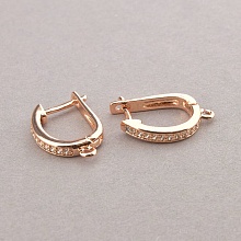 картинка Швензы Пара Фианит позолота 18к (розовая) 15х2см от магазина Wolves