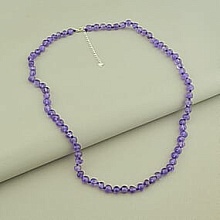 картинка Бусы 'SUNSTONES' Аметист Серебро(925) 55 см от магазина Wolves