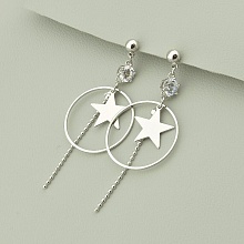 картинка Серьги 'XUPING' Фианит (родий) от магазина Wolves