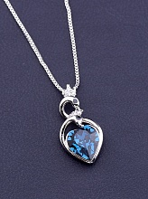 картинка Подвеска 'XUPING' Swarovski 40 см (родий) от магазина Wolves