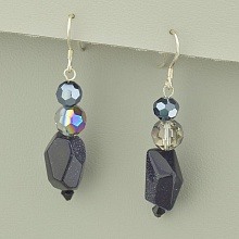 картинка Серьги Каирская ночь Чешский хрусталь от магазина Wolves