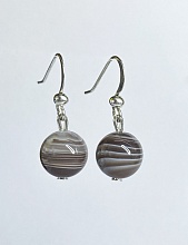 картинка Элитные Серьги редкий Бразильский Агат №1 от магазина Wolves