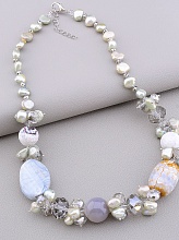 картинка Бусы Агат Жемчуг Чешский хрусталь 45 см от магазина Wolves