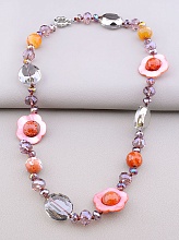 картинка Бусы Агат Чешский хрусталь Перламутр 57 см от магазина Wolves