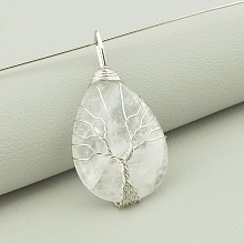 картинка Кулон Горный хрусталь 35x25мм от магазина Wolves