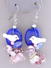 картинка Серьги 'Hand Made' Лазурит Бижутерный сплав14 3 г от магазина Wolves