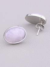 картинка Серьги 'Stainless Steel' Розовый кварц от магазина Wolves