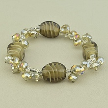 картинка Браслет Муранское стекло Чешский хрусталь 19 см от магазина Wolves