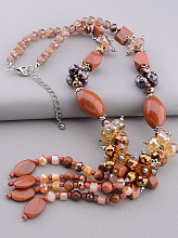 картинка Бусы Золотой Песок Чешский хрусталь 55 см от магазина Wolves