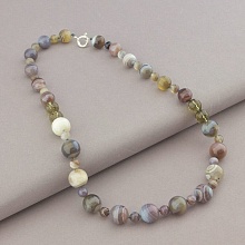 картинка Бусы 'SUNSTONES' Агат Раухтопаз 48 см от магазина Wolves