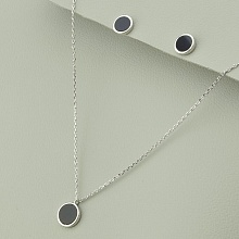 картинка Подвеска+Серьги 'Saiya' Эмаль 41 см (родий) от магазина Wolves