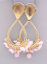 картинка Серьги 'Stainless Steel' Розовый кварц от магазина Wolves