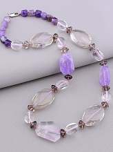 картинка Бусы Горный хрусталь Аметист 55 см от магазина Wolves