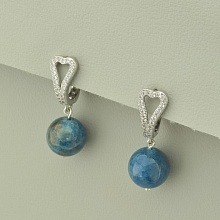 картинка Серьги 'SUNSTONES' Апатит (родий) от магазина Wolves