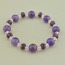 картинка Браслет 'SUNSTONES' Аметист Чешский хрусталь 19 см от магазина Wolves