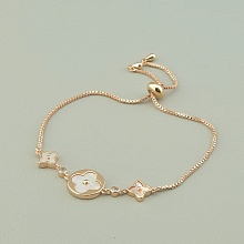 картинка Браслет 'Saiya' Эмаль 17 см (позолота 18к (розовая)) от магазина Wolves