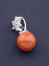 картинка Кулон 'SUNSTONES' Золотой Песок  (родий) от магазина Wolves