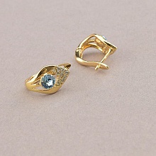 картинка Серьги Фианит 'XUPING' (позолота 18к) от магазина Wolves