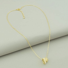 картинка Подвеска 'Saiya' Фианит 41 см (позолота 18к (лимонная)) от магазина Wolves