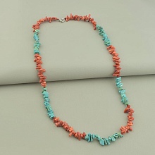 картинка Бусы 'SUNSTONES' Бирюза Коралл 58 см от магазина Wolves