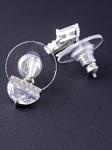 картинка Серьги Фианит 'Saiya' (родий) от магазина Wolves