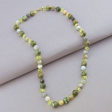 картинка Бусы 'SUNSTONES' Яшма Чешский хрусталь 56 см от магазина Wolves