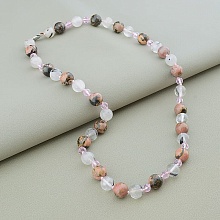 картинка Бусы 'SUNSTONES' Родонит Сталь 51 см от магазина Wolves