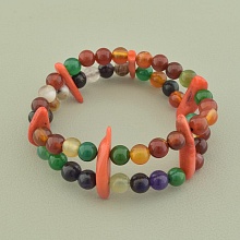 картинка Браслет 'SUNSTONES' Самоцветы Коралл 16 см от магазина Wolves