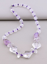 картинка Бусы Горный хрусталь Аметист Кварц 47 см от магазина Wolves