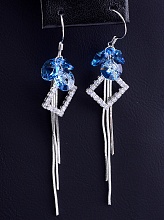 картинка Серьги 'Saiya' Фианит (родий) от магазина Wolves