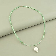 картинка Подвеска 'SUNSTONES' Изумруд Жемчуг Шпинель 44 см от магазина Wolves