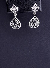 картинка Серьги 'Big Dipper' Фианит (родий) от магазина Wolves