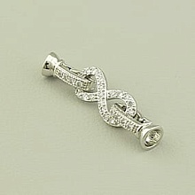 картинка Замочек Фианит 35х9мм (родий) от магазина Wolves