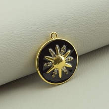 картинка Кулон Фианит 20х20 (позолота 18к (лимонная)) от магазина Wolves