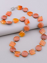 картинка Бусы Сердолик Золотой Песок 60 см от магазина Wolves