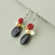 картинка Серьги 'Hand Made' Агат Бижутерный сплав от магазина Wolves