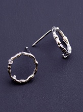 картинка Швензы Пара Серебро(925) 12x12мм от магазина Wolves