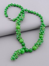 картинка Бусы Нефрит Чешский хрусталь 50 см от магазина Wolves